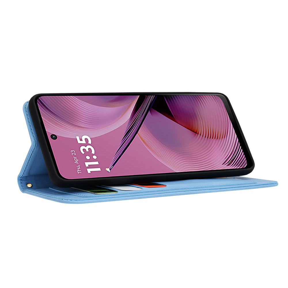 Capa para Motorola Moto G55, Techsuit, FlipCraft, Azul