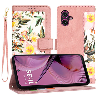 Capa para Motorola Moto G55, Techsuit, FlipCraft, Rosa