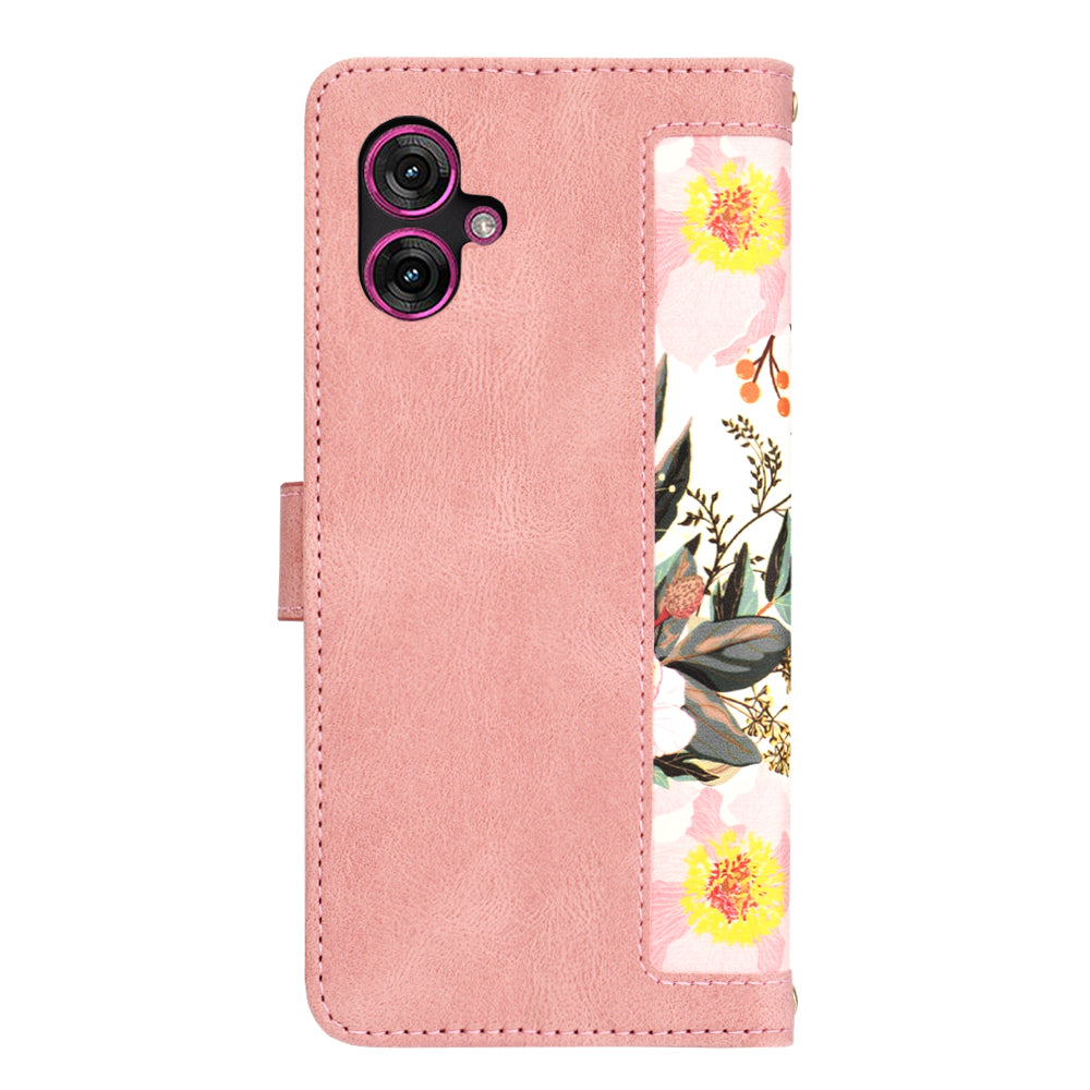 Capa para Motorola Moto G55, Techsuit, FlipCraft, Rosa