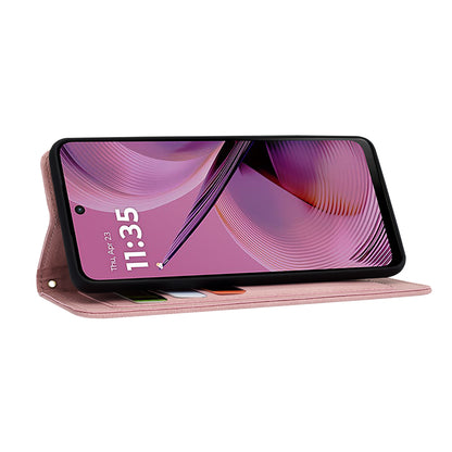 Capa para Motorola Moto G55, Techsuit, FlipCraft, Rosa
