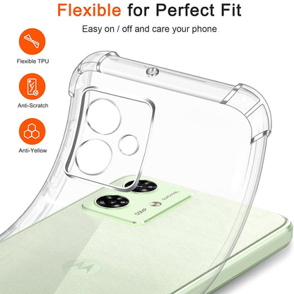 Capa para Motorola Moto G55, Techsuit, Shockproof Clear, Transparente