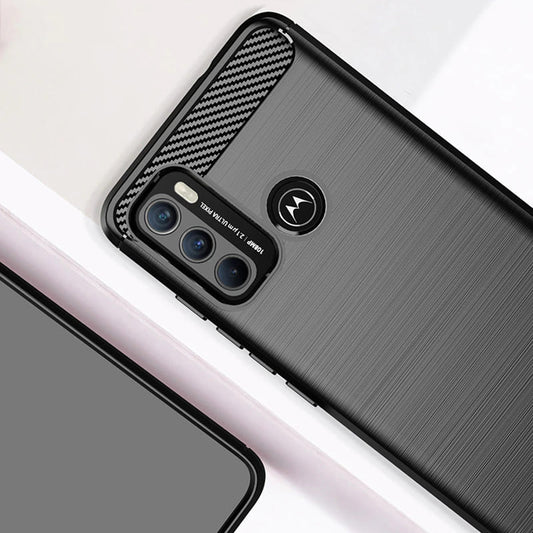 Capa para Motorola Moto G60, Techsuit, Carbono, Preta