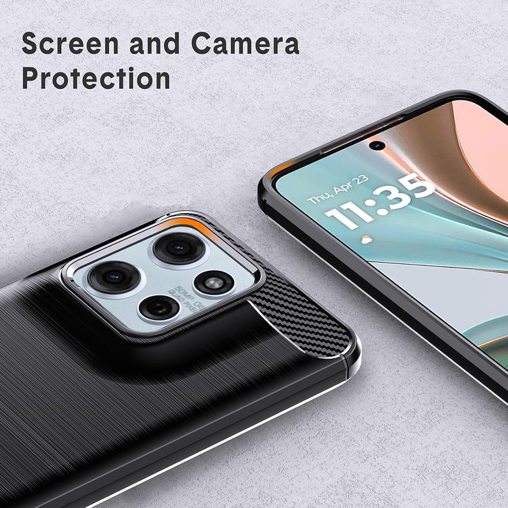 Capa para Motorola Moto G67 Power / G57 Power, Techsuit, Carbono, Preta