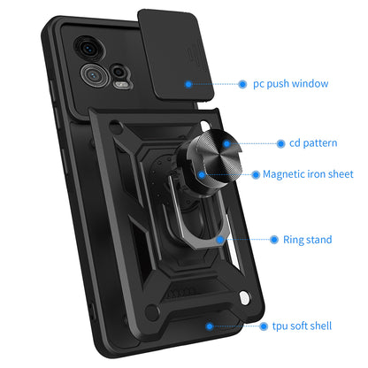Capa para Motorola Moto G72, Techsuit, CamShield, Preta