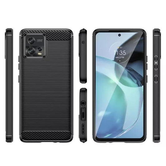 Capa para Motorola Moto G72, Techsuit, Carbono, Preta