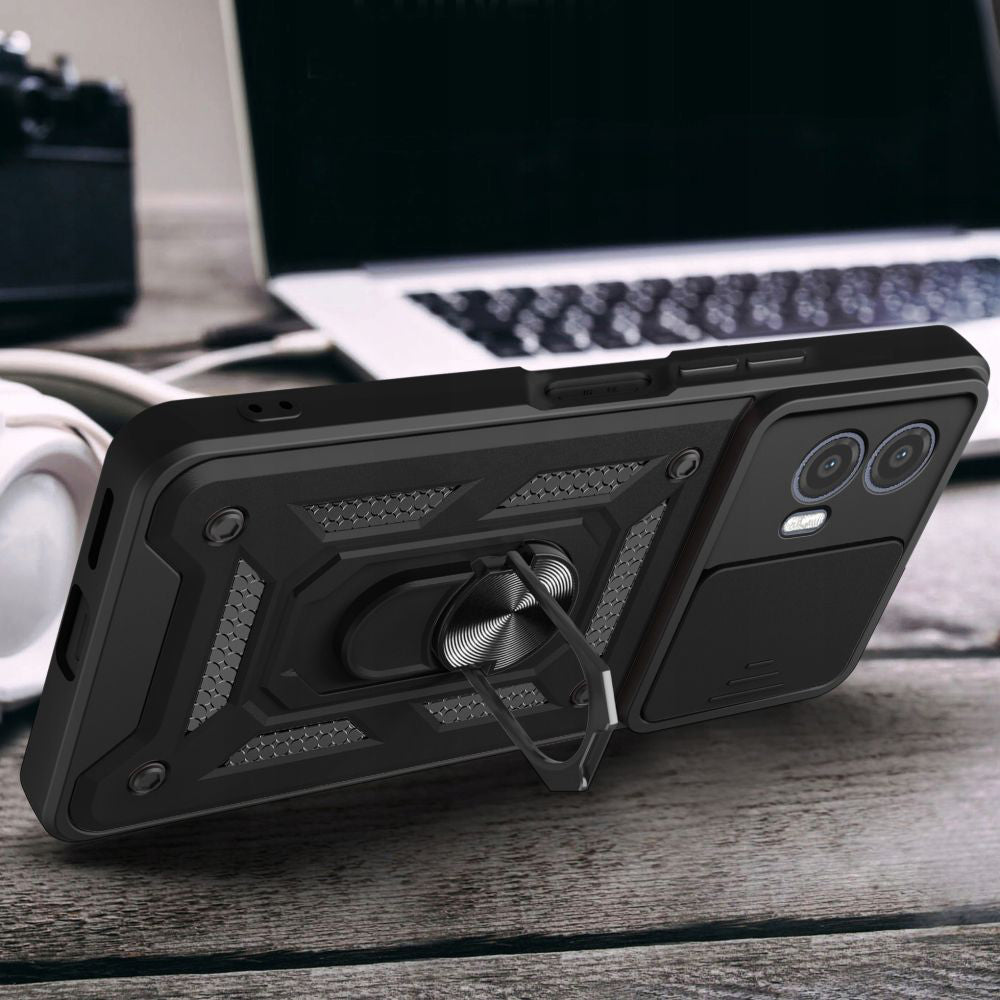 Capa para Motorola Moto G73, Techsuit, CamShield, Preta