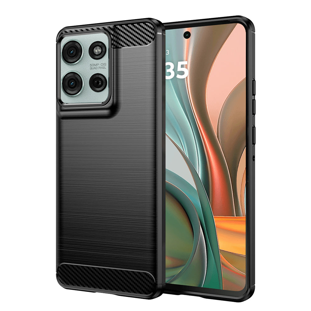 Capa para Motorola Moto G75, Techsuit, Carbono, Preta