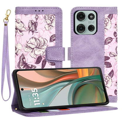 Capa para Motorola Moto G75, Techsuit, FlipCraft, Roxo