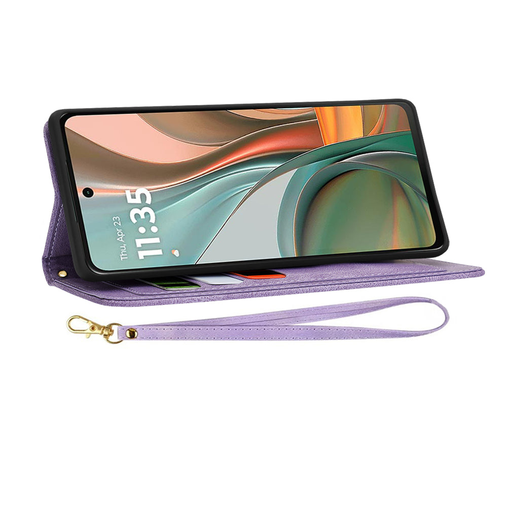 Capa para Motorola Moto G75, Techsuit, FlipCraft, Roxo
