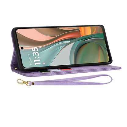 Capa para Motorola Moto G75, Techsuit, FlipCraft, Roxo