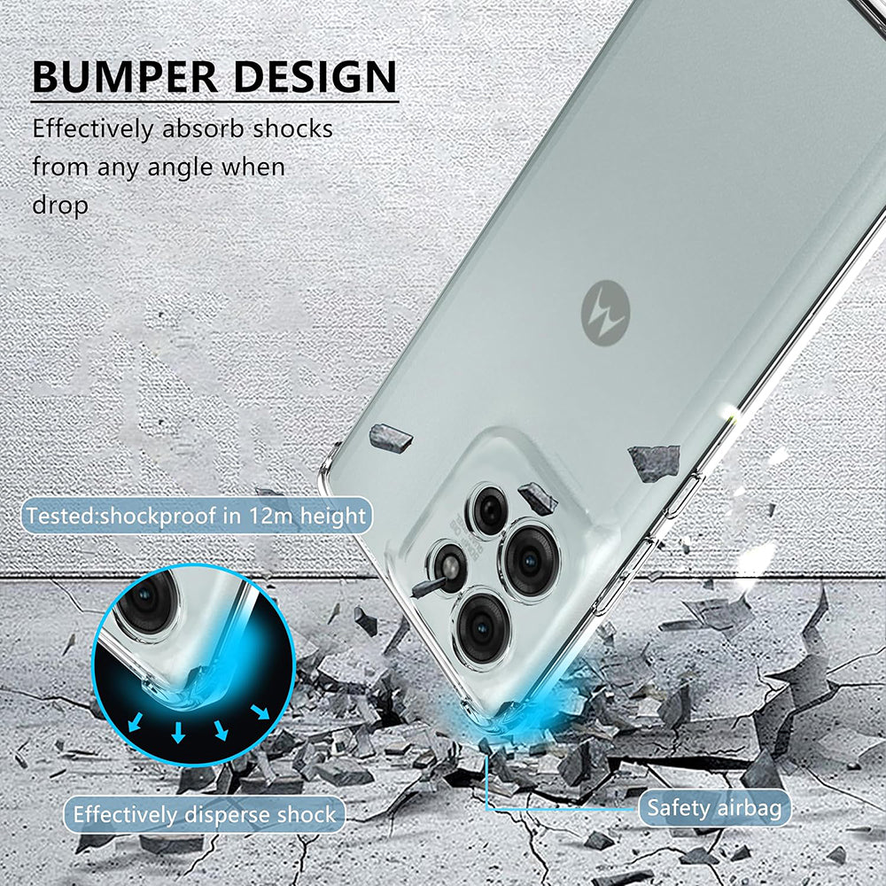 Capa para Motorola Moto G75, Techsuit, Shockproof Clear, Transparente
