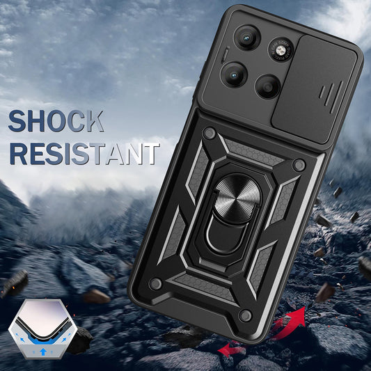 Capa para Motorola Moto G77 / G67, Techsuit, CamShield, Azul
