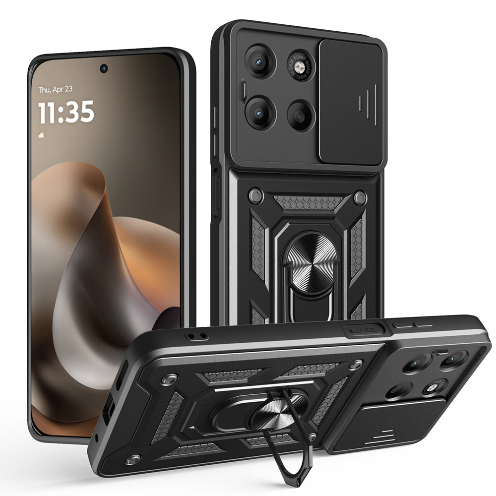 Capa para Motorola Moto G77 / G67, Techsuit, CamShield, Preta