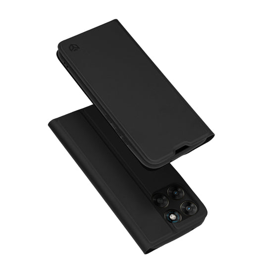 Capa para Motorola Moto G77 / G67, Techsuit, Magskin Book, Preta
