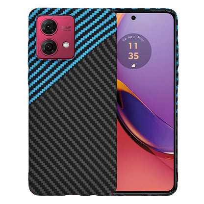 Capa para Motorola Moto G84, Techsuit, Carbonite FiberShell, Preto Azul