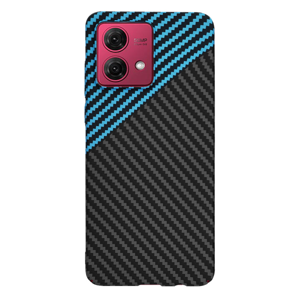 Capa para Motorola Moto G84, Techsuit, Carbonite FiberShell, Preto Azul