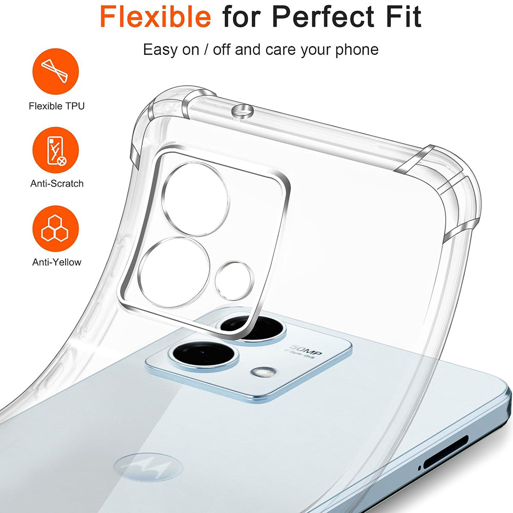 Capa para Motorola Moto G84, Techsuit, Shockproof Clear, Transparente