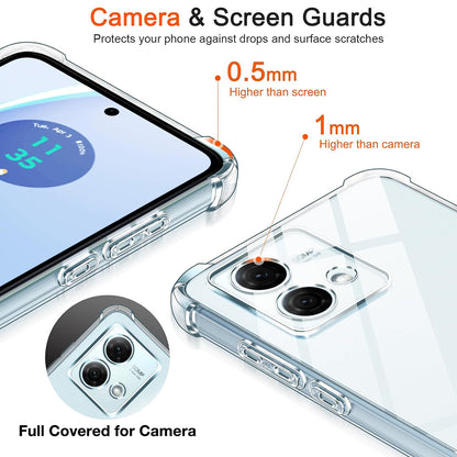 Capa para Motorola Moto G84, Techsuit, Shockproof Clear, Transparente