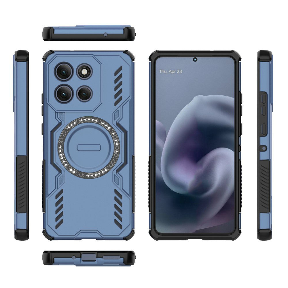Capa MagSafe para Motorola Moto G86 Power, Techsuit, ArmorMag, Azul