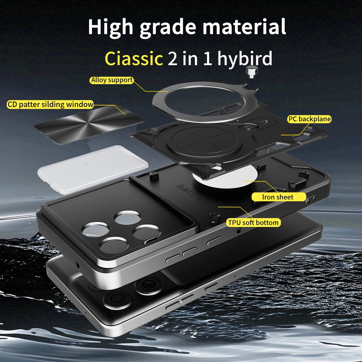 Capa para Motorola Moto G86, Techsuit, CamGuard Pro, Azul