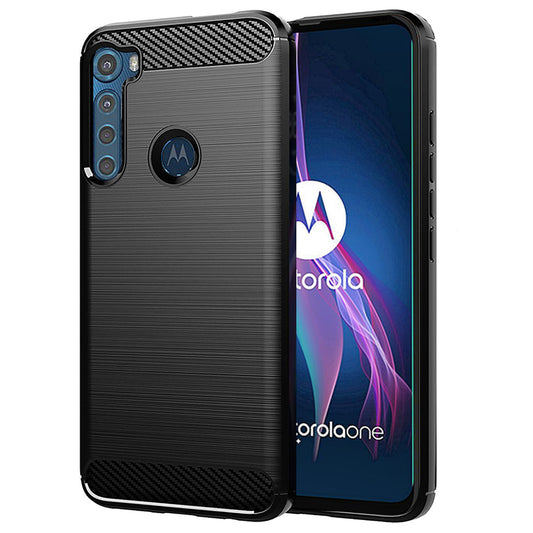 Capa para Motorola One Fusion+, Techsuit, Carbono, Preta
