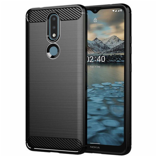 Capa para Nokia 2.4, Techsuit, Carbono, Preta