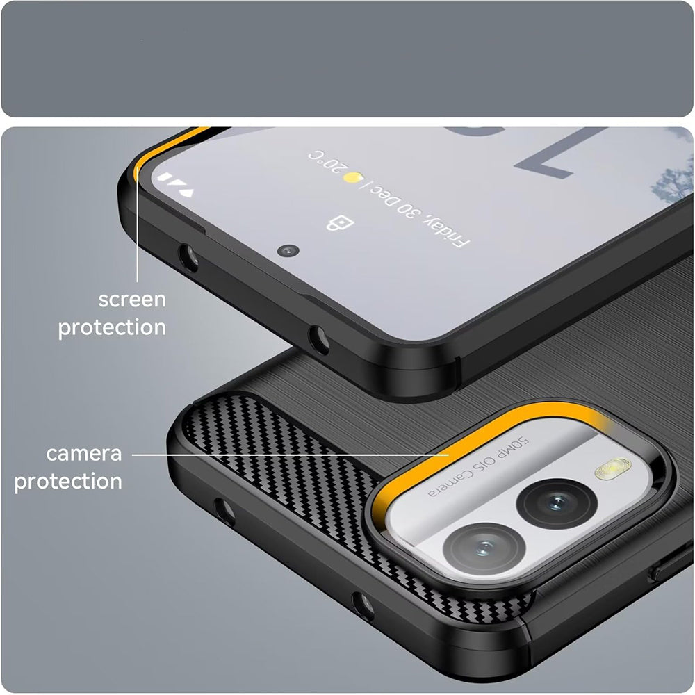 Capa para Nokia X30, Techsuit, Carbono, Preta