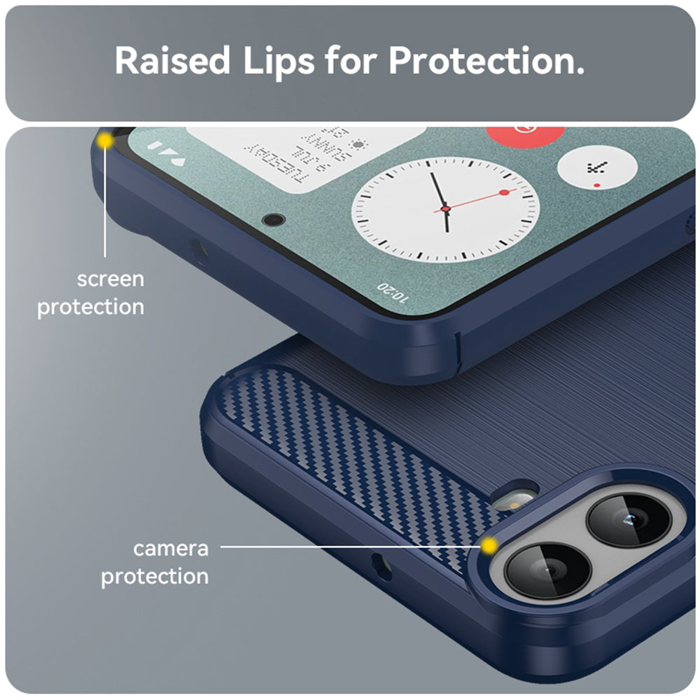 Capa para Nothing CMF Phone 1, Techsuit, Carbono, Azul
