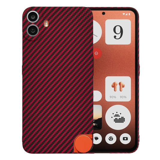 Capa para Nothing CMF Phone 1, Techsuit, Carbonite FiberShell, Vermelha