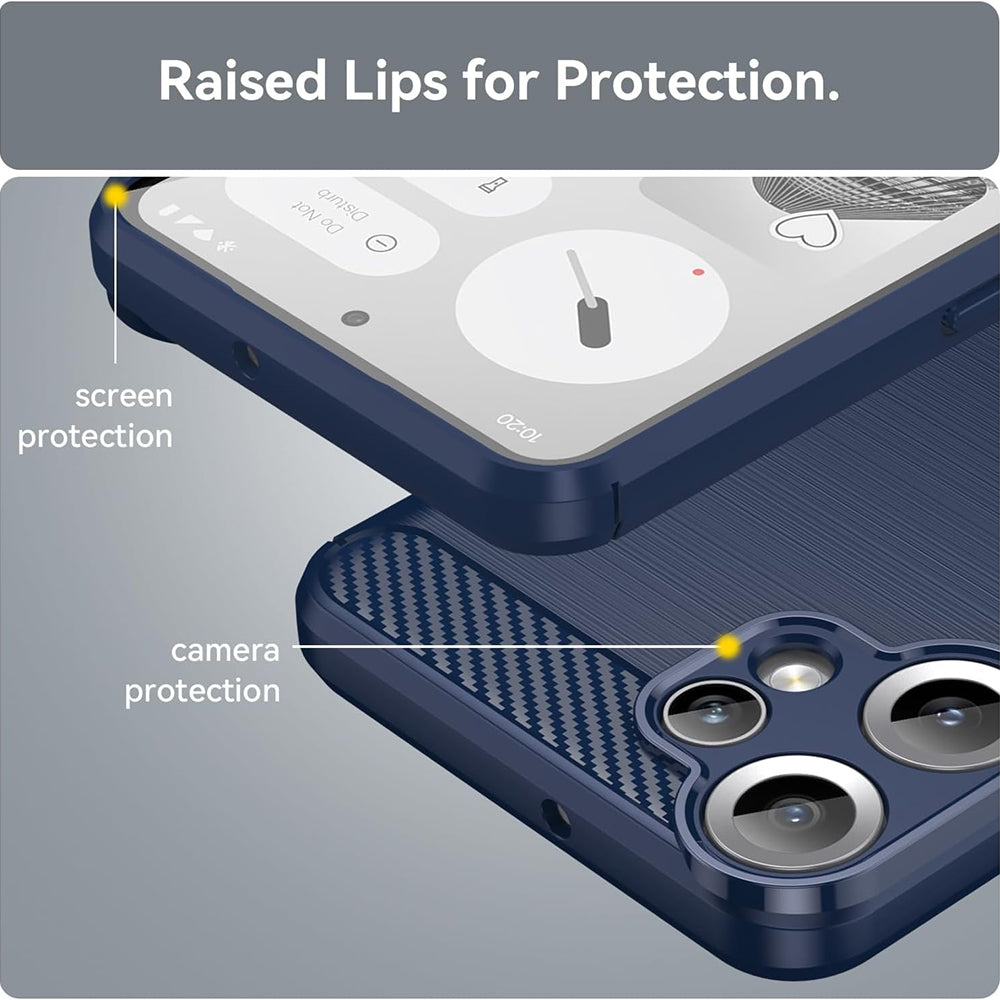 Capa para Nothing CMF Phone 2 Pro, Techsuit, Carbono, Azul