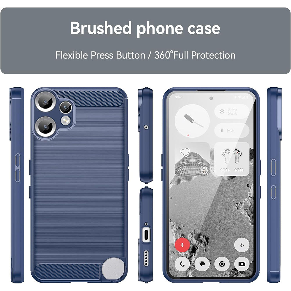 Capa para Nothing CMF Phone 2 Pro, Techsuit, Carbono, Azul