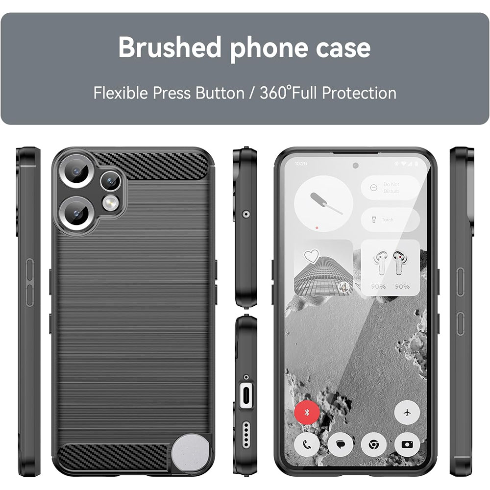 Capa para Nothing CMF Phone 2 Pro, Techsuit, Carbono, Preta