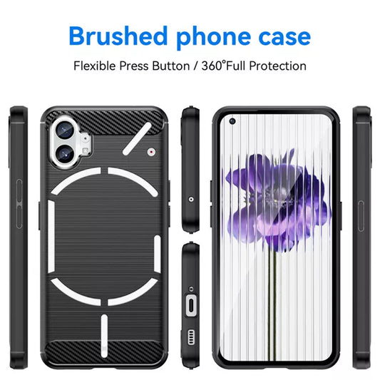 Capa para Nothing Phone (1), Techsuit, Carbono, Preta