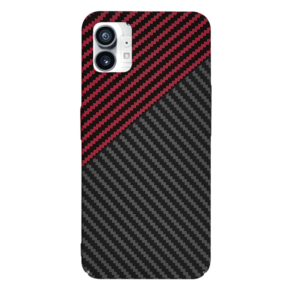 Case for Nothing Phone (1), Techsuit, Carbonite FiberShell, Black Red