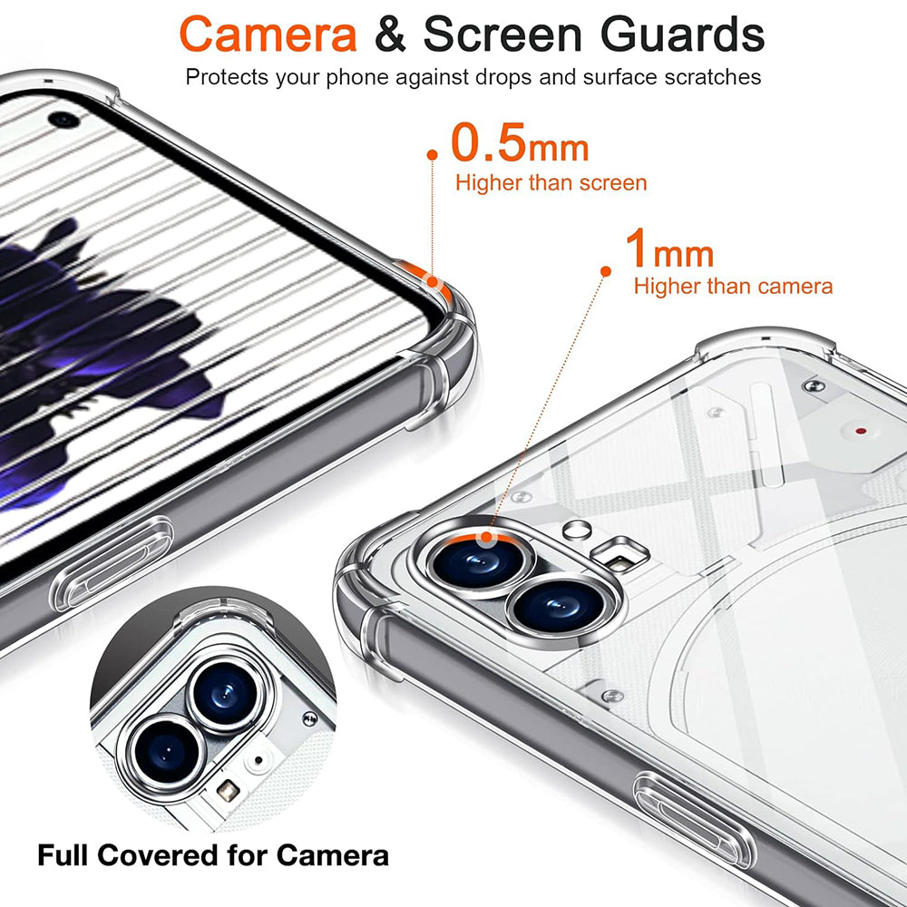 Capa para Nothing Phone (1), Techsuit, Shockproof Clear, Transparente