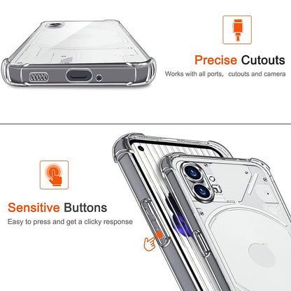 Capa para Nothing Phone (1), Techsuit, Shockproof Clear, Transparente
