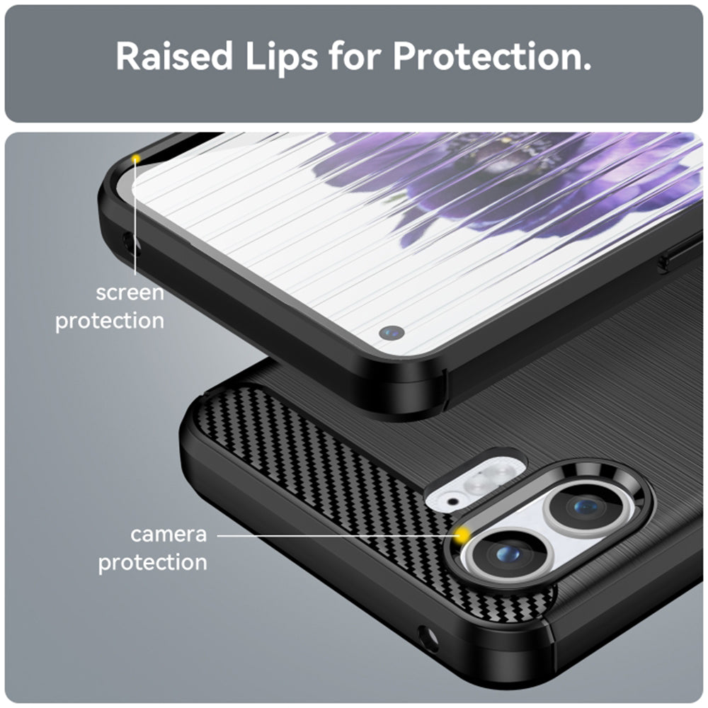 Capa para Nothing Phone (2), Techsuit, Carbono, Preta