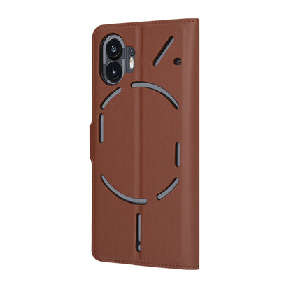 Capa para Nothing Phone (2), Techsuit, Leather Folio, Castanha