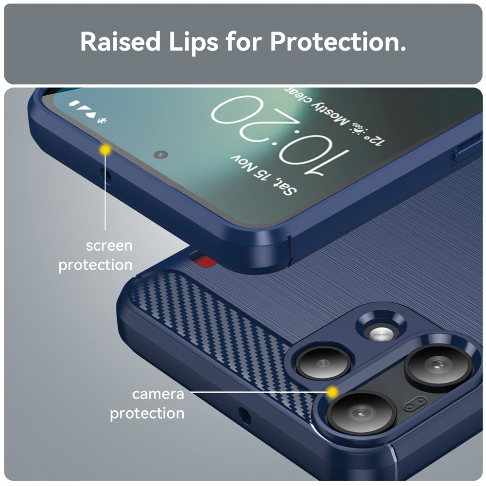 Capa para Nothing Phone (3a) Lite, Techsuit, Carbono, Azul