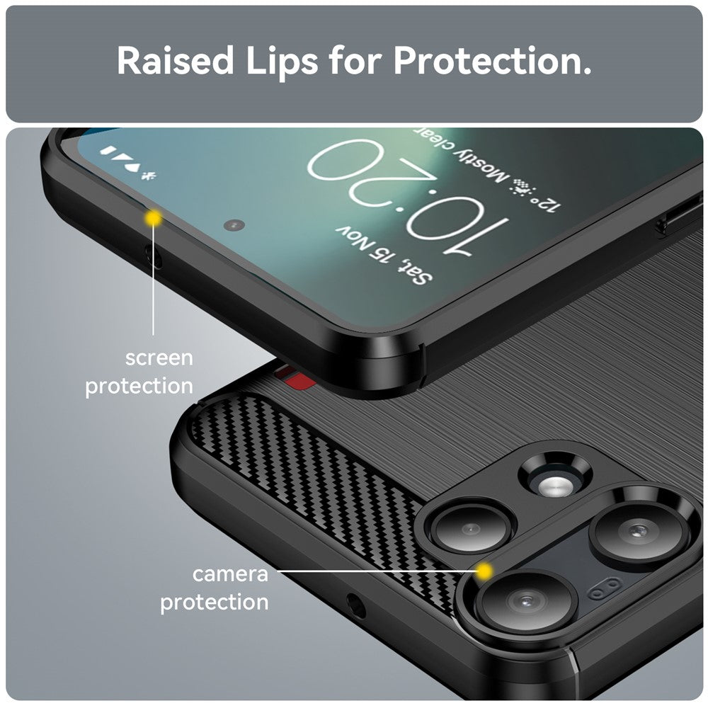 Capa para Nothing Phone (3a) Lite, Techsuit, Carbono, Preta