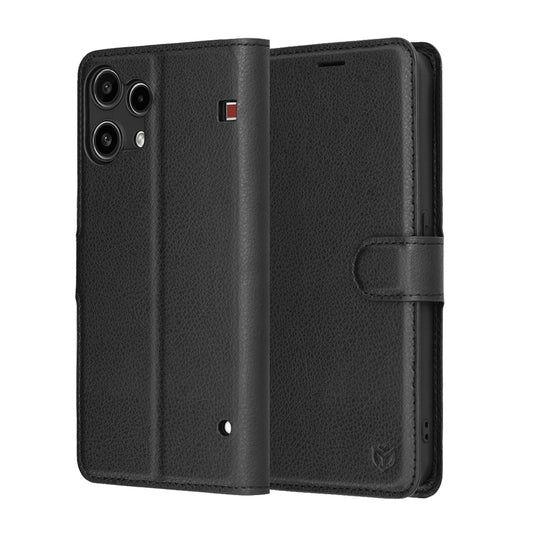 Capa para Nothing Phone (3a) Lite, Techsuit, Leather Folio, Preta
