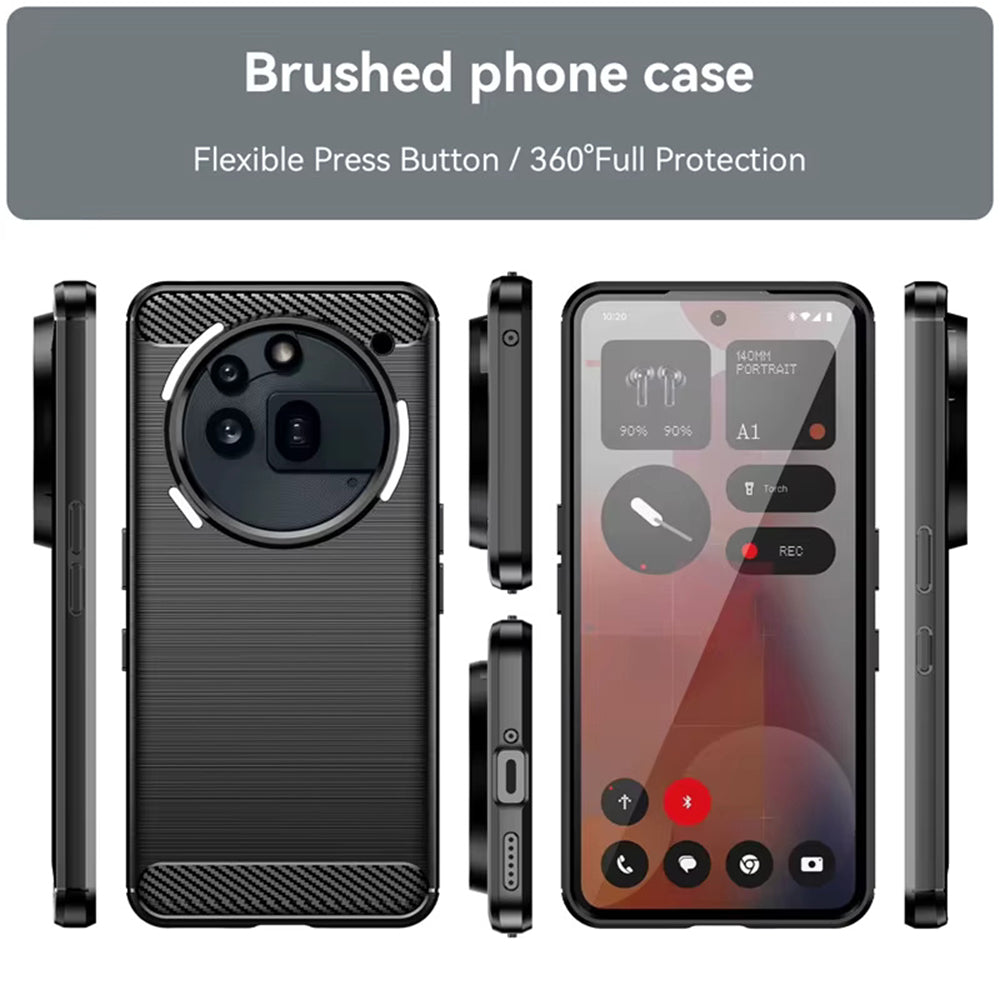 Capa para Nothing Phone (3a) Pro, Techsuit, Carbono, Azul