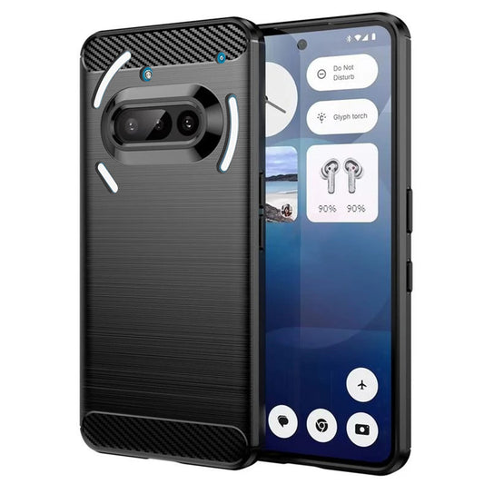 Capa para Nothing Phone (3a), Techsuit, Carbono, Preta