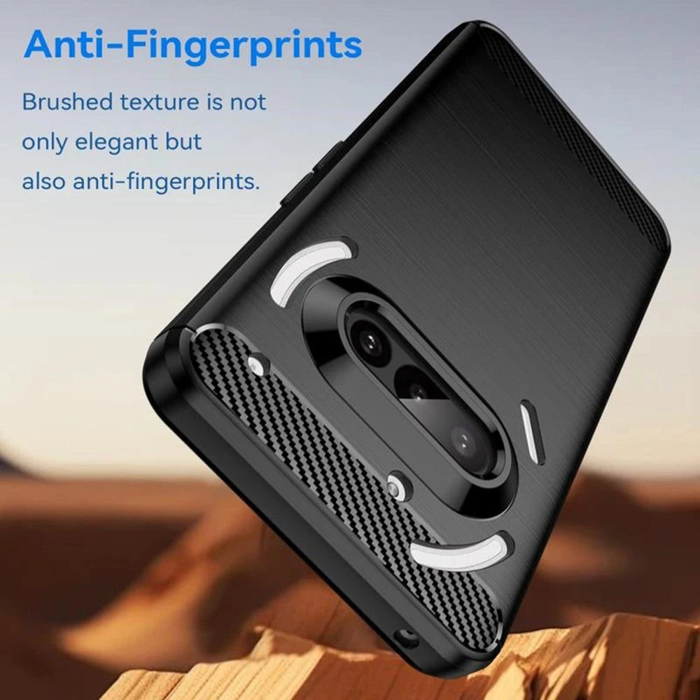Capa para Nothing Phone (3a), Techsuit, Carbono, Preta