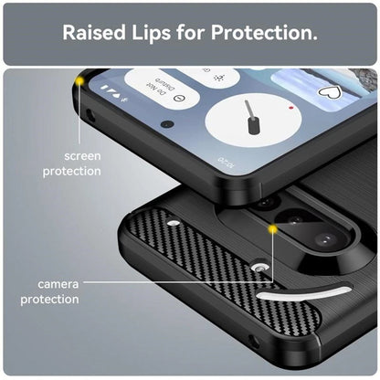 Capa para Nothing Phone (3a), Techsuit, Carbono, Preta