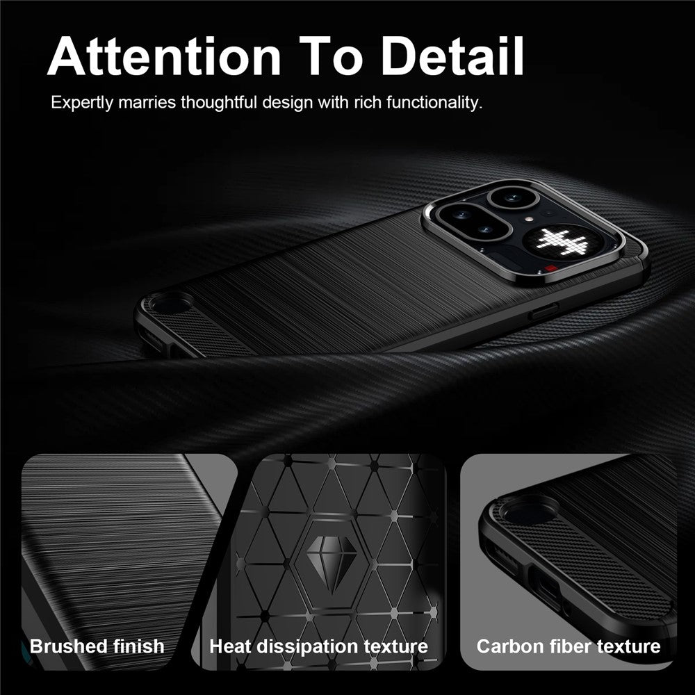 Capa para Nothing Phone (4a) Pro, Techsuit, Carbono, Preta