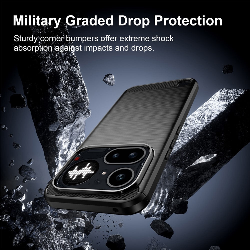 Capa para Nothing Phone (4a) Pro, Techsuit, Carbono, Preta
