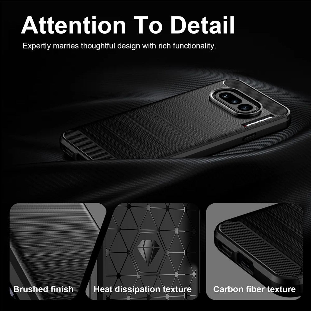 Capa para Nothing Phone (4a), Techsuit, Carbono, Preta