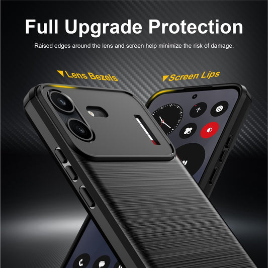 Capa para Nothing Phone (4b), Techsuit, Carbono, Preta