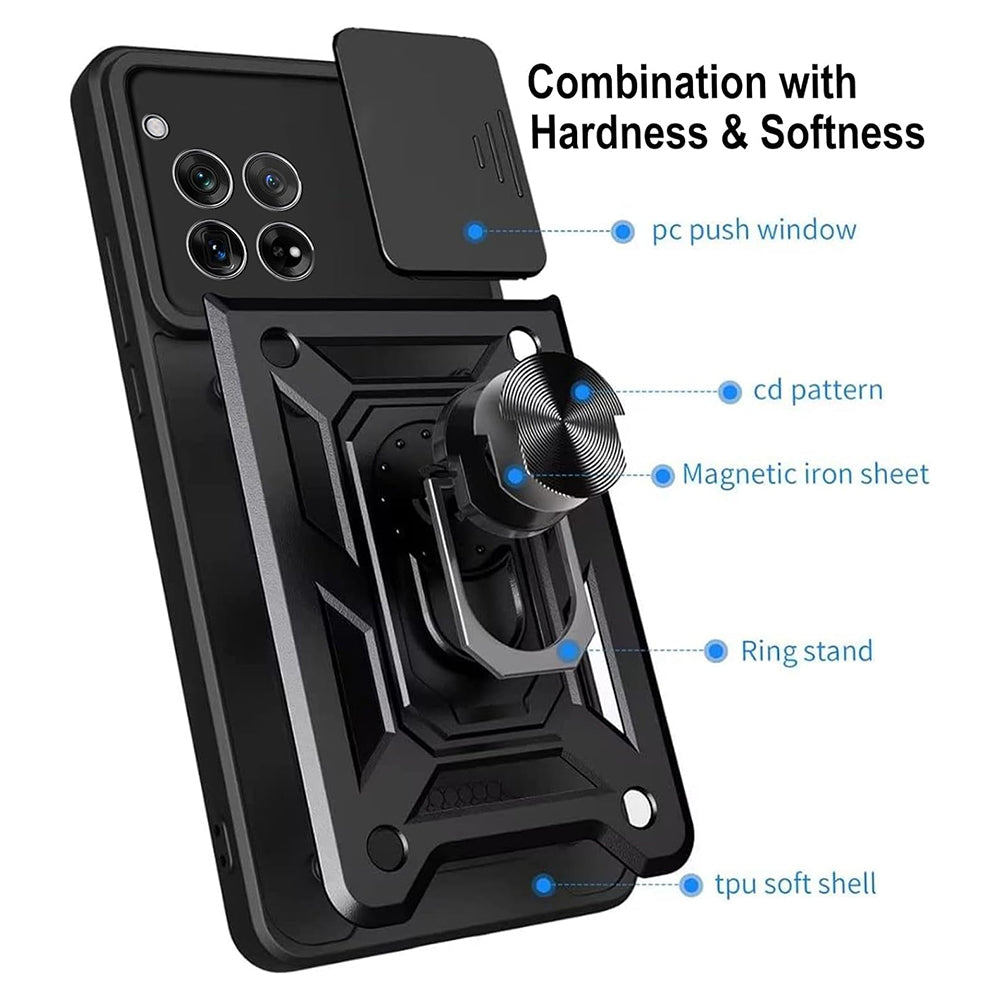 Capa para OnePlus 12, Techsuit, CamShield, Preta